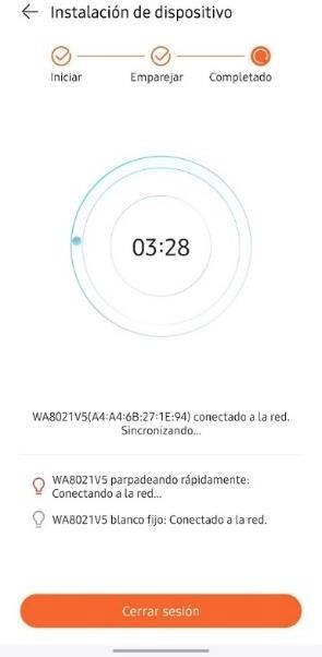 Imagen tiempo de espera configuración Aps