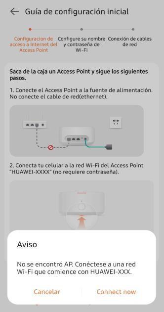 imagen de aviso de error en configuración