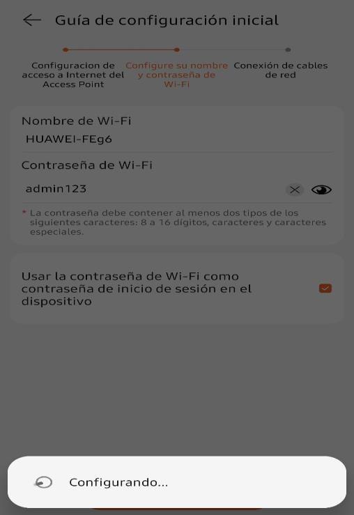 Imagen de espera para finalizar la configuración