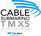 Cable submarino TMX5, San José del Cabo Mazatlán, TELMEX